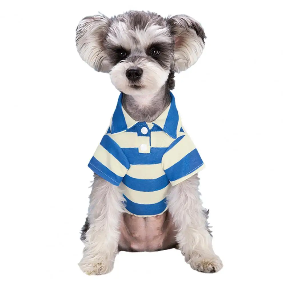 Dog Vest Soft Breathable Pet Vest Versatile Striped Dog T-shirt for Bichon Poodle Chihuahua Summer Doggy Clothes Cats Puppy