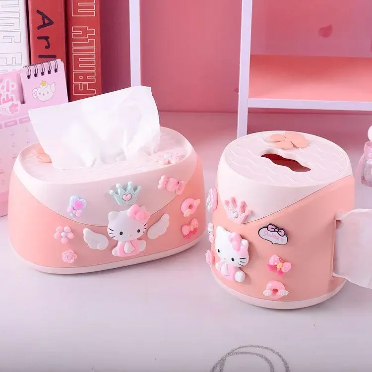 

Sanrio Kawaii Hello Kitty Creative Napkin Box My Melody Anime Cartoon Cute Exquisite Living Room Coffee Table Tissue Storage Box