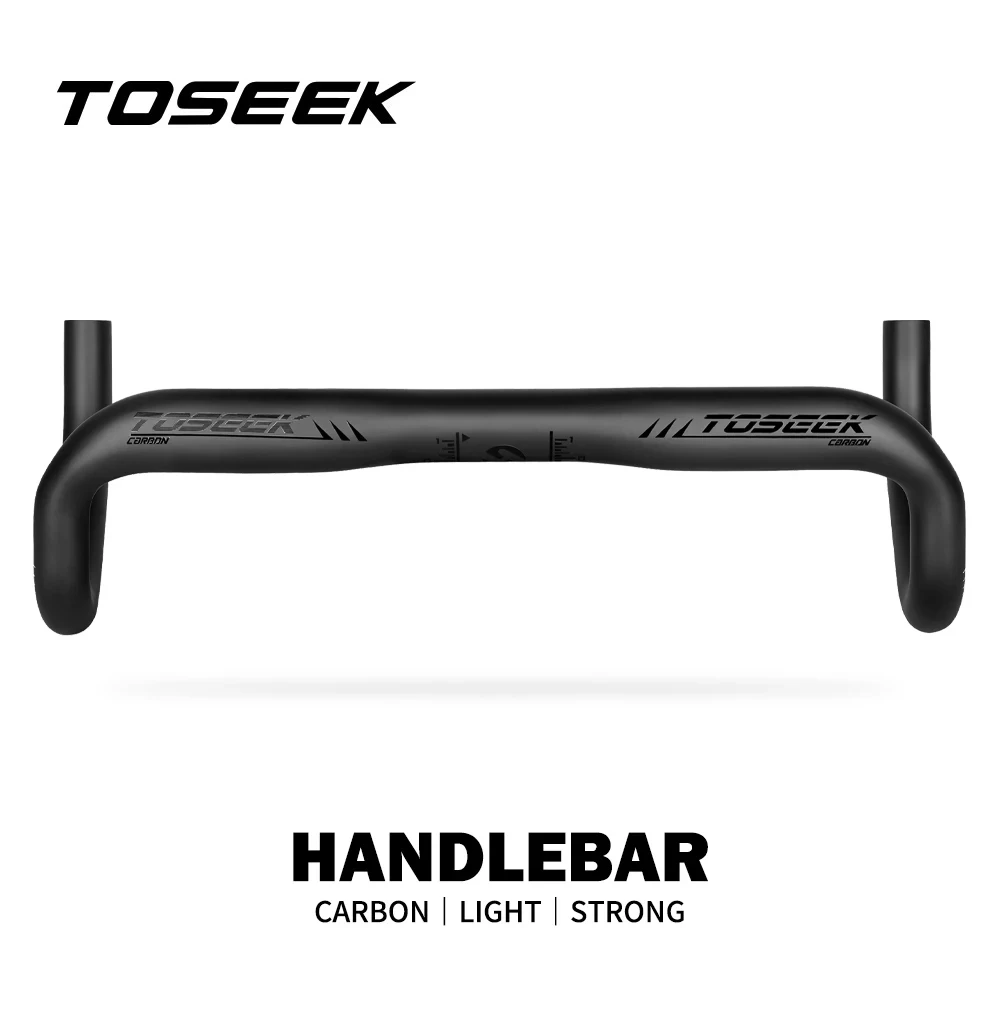 

Руль для шоссейного велосипеда TOSEEK из ультралегкого карбона, изогнутый, 31.8*380/400/420/440 мм, черный матовый, вылет 89 мм, дроп 128 мм
