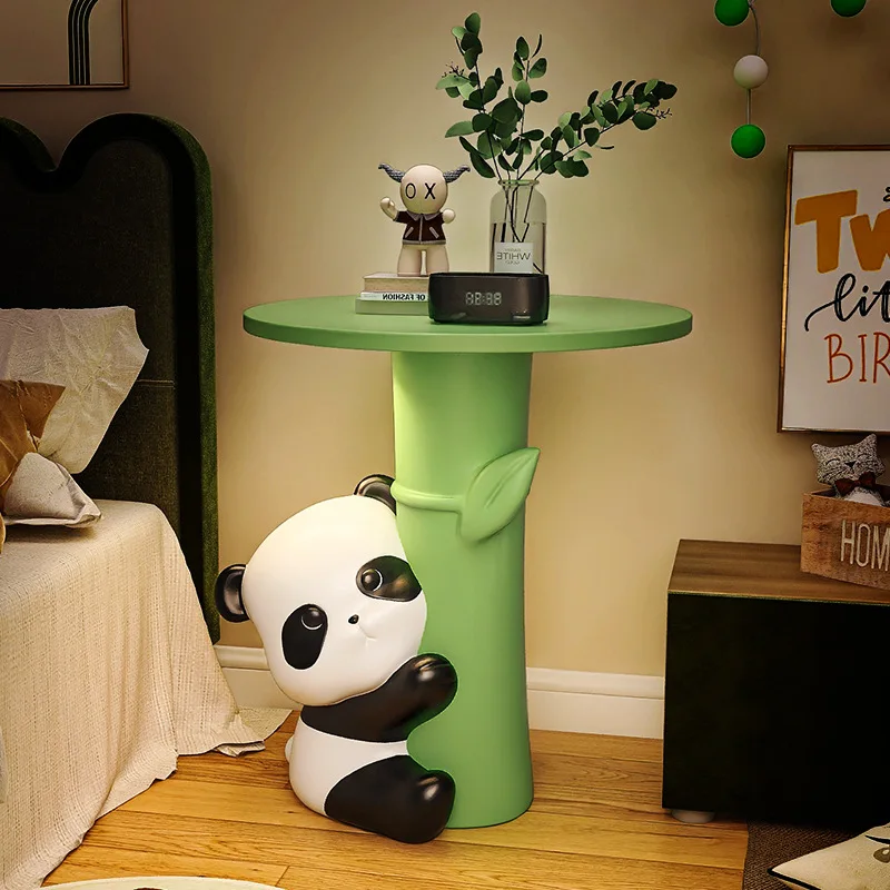 

Panda bedside table cute bedroom shelf small coffee table cream wind creative children's bedside table
