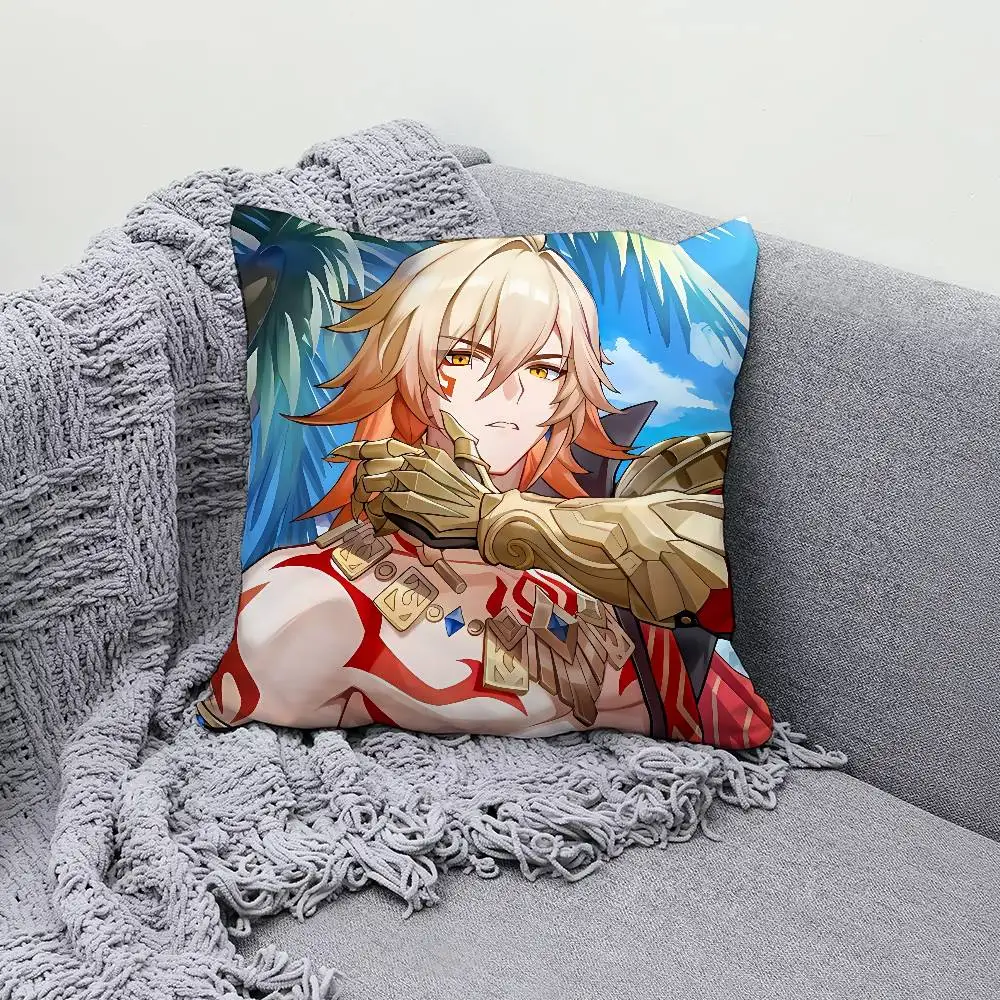 

Honkai Star Rail Mydei 30x30cm 45x45cm Pillow Case Decor Protective Covers Comfortable Soft For Sofa Living Room Home Office