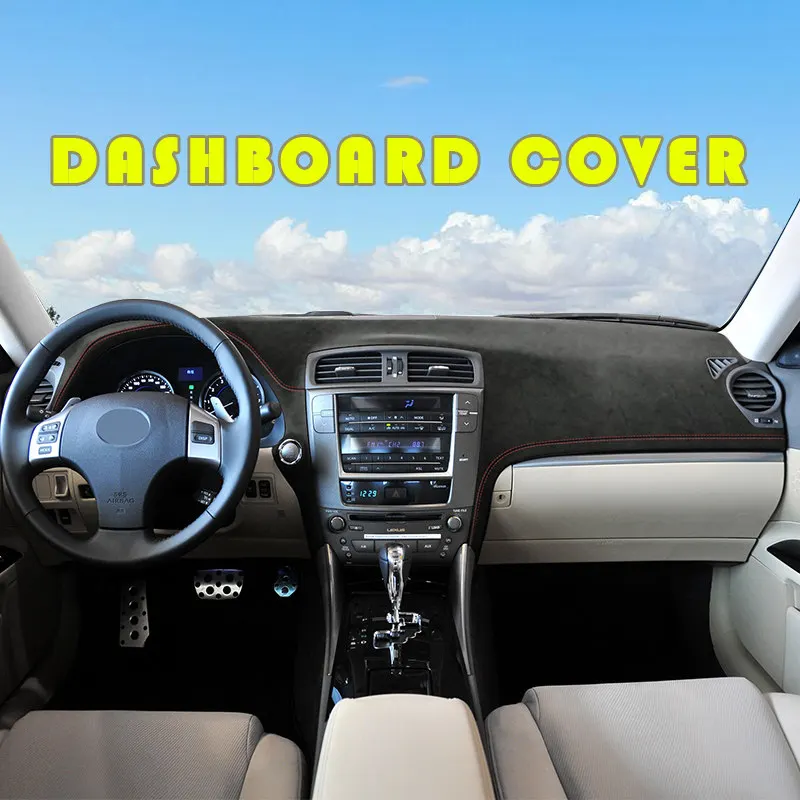 

Чехол на приборную панель автомобиля из алькантары на заказ для Lexus IS 2005-2011, коврик с абажуром, подушка, ковер, автомобильные аксессуары для интерьера, Стайлинг