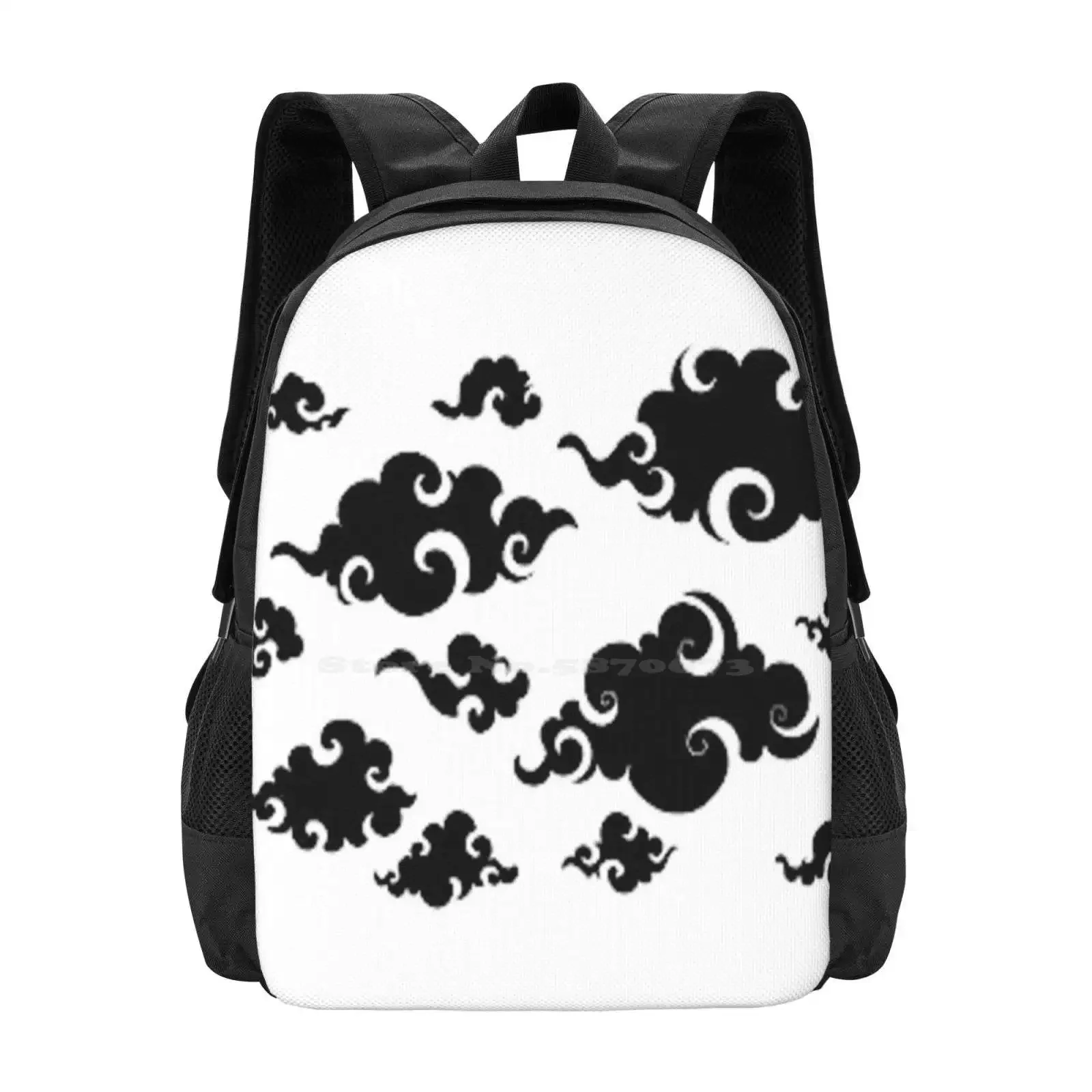 

Black Japanese Clouds Hot Sale Schoolbag Backpack Fashion Bags Akatsuki Japan Manga Anime Shonen Clouds