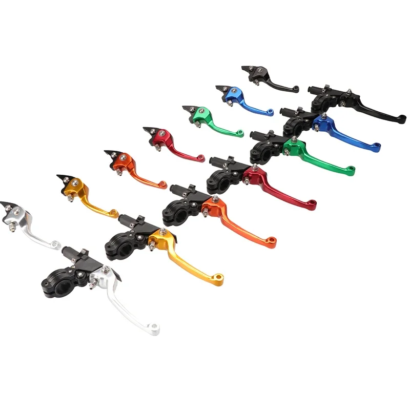 7/8'' 22mm Motorcycle Foldable Adjustment Handlebar Brake Clutch Levers Drum Brake Handle for Dirt Pit Bike Kart ATV Accessories
