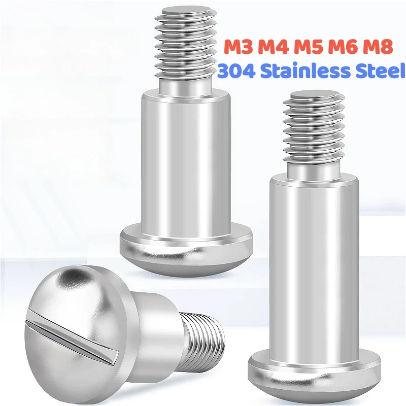 304 Stainless Steel M3 M4 M5 M6 M8 Spherical Slotted Positioned Shaft Shoulder Step Screws Plugs GB946 Limit Screw Bearing Bolts