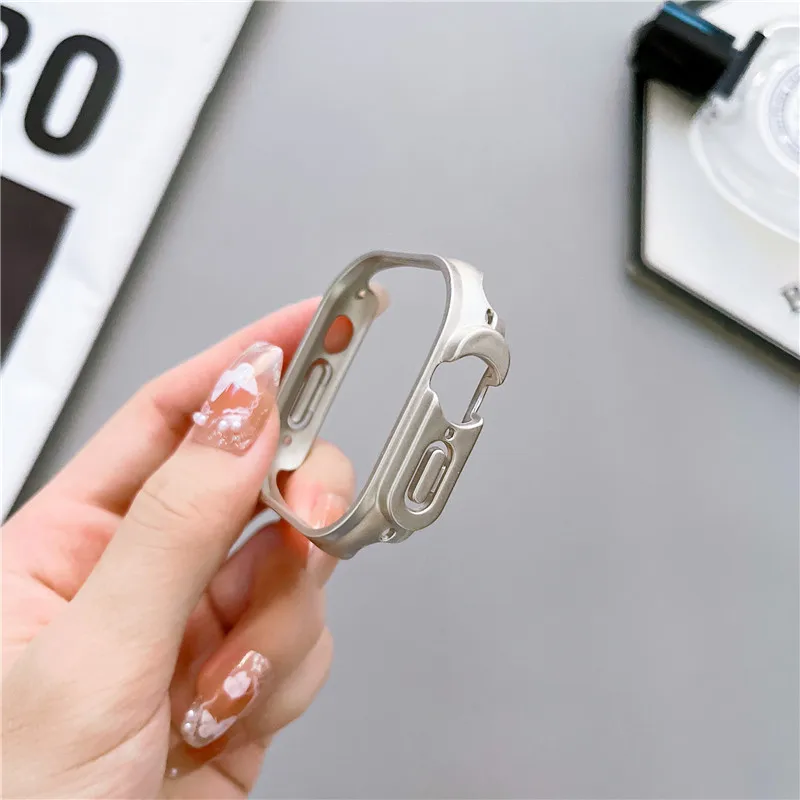 Funda de reloj de PC chapada a la moda para Apple iWatch 8 7 S7 S8 ultra carcasa con marco hueco 41mm 45mm 49mm