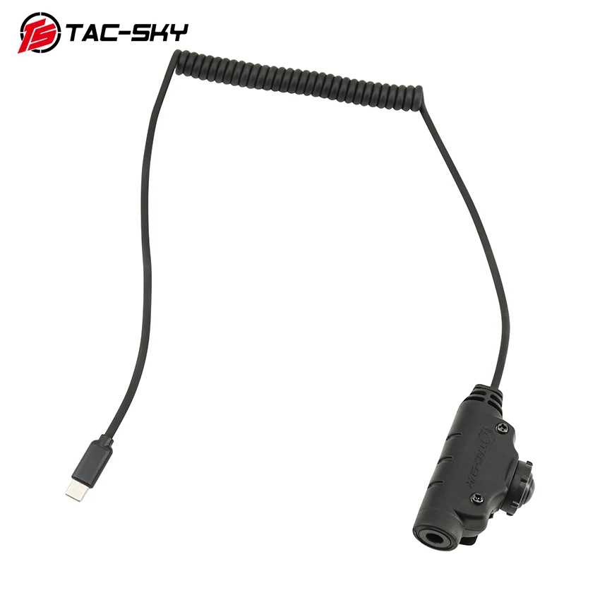 TS TAC-SKY V2 U94 PTT Adapter with Type-C for COMTAC/SORDIN Tactical Headset, Compatible with Xiaomi Samsung Phone