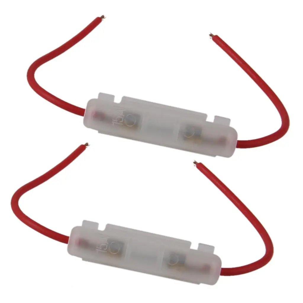 1 Pair 15A Glass Fuse Box for Auto Car Truck Motorcycle Motorbike Constelación de fusibles porte - fusible