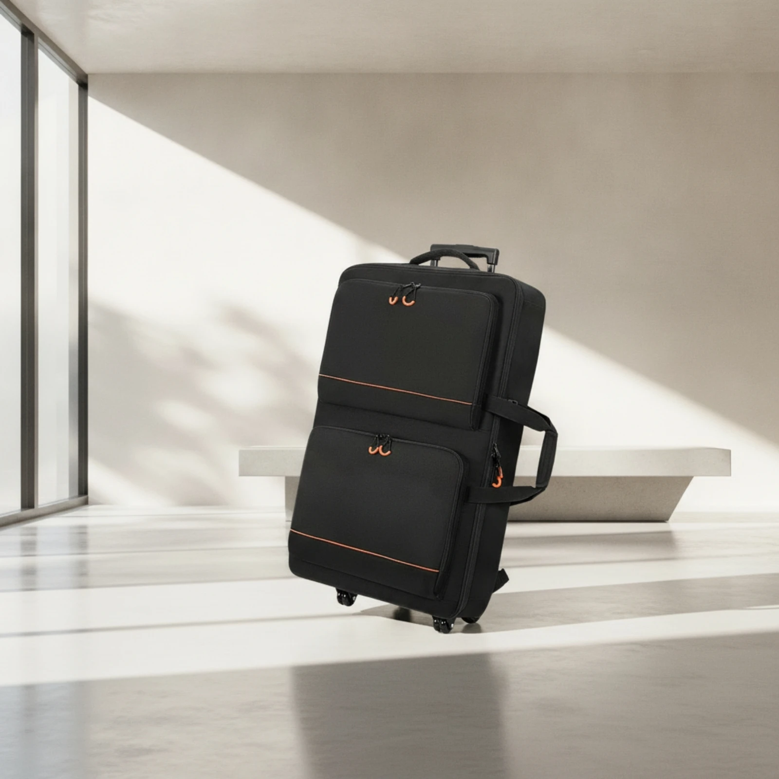 DJ Controller Backpack with Wheels Safeguarding DJ Controller Case with Wheels Portable Impact-Resistant for DJs, Gigs