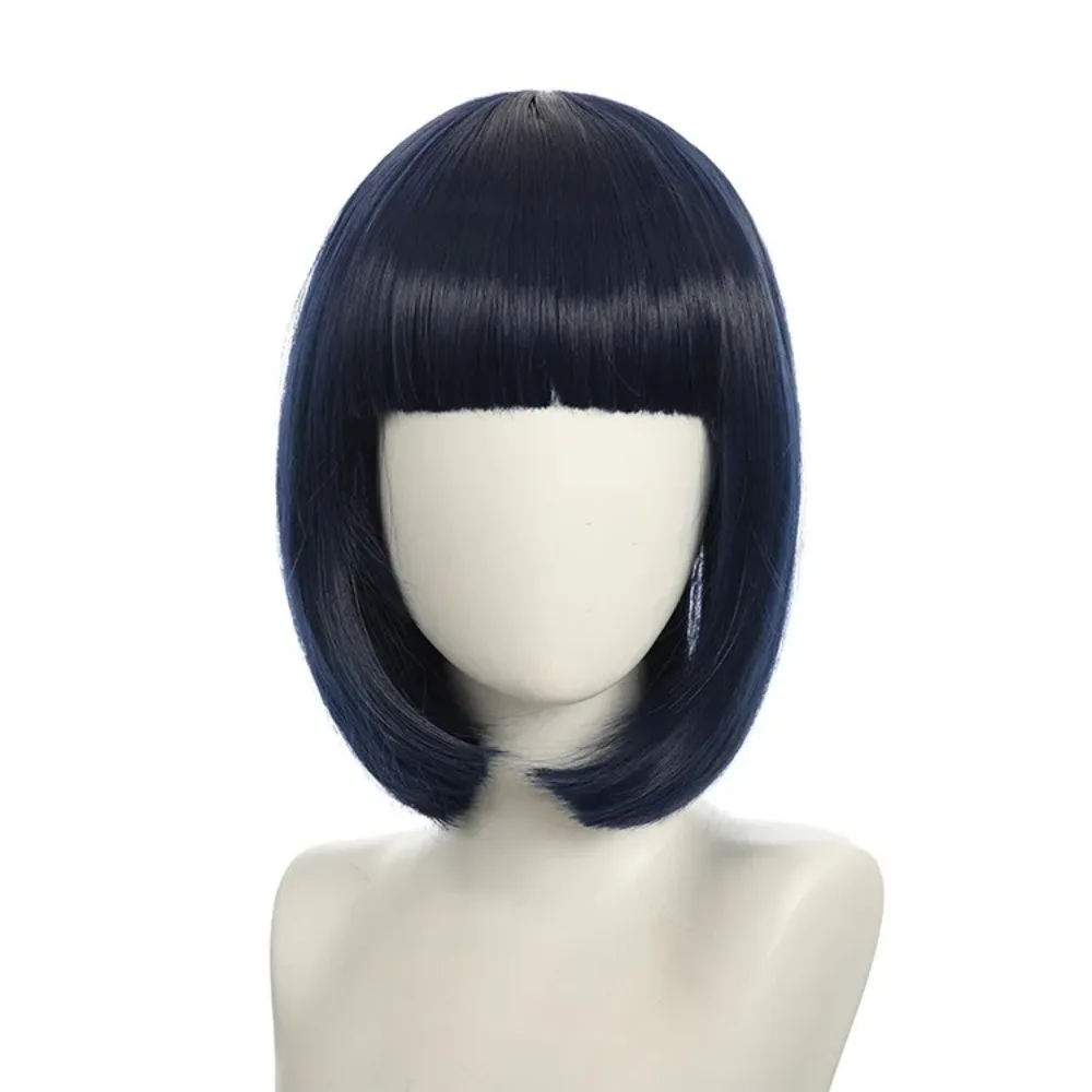 Halloween Short Bob Synthetic Wig For Woman With Bangs Blonde Ombre Pink Cosplay Lolita Party Heat Resistant Dail Natural Hair - view 6
