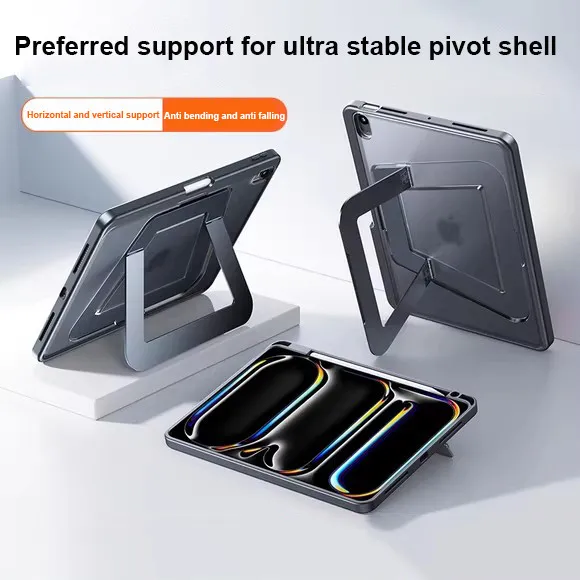 

Прозрачный чехол с отсеком для стилуса для iPad Air 13 2025 M3 Pro 13 11-го поколения 2025 A16 Pro 11 Air 6 5 4 10-го поколения 10.9 10.2 Pro 12.9 Mini 7 6