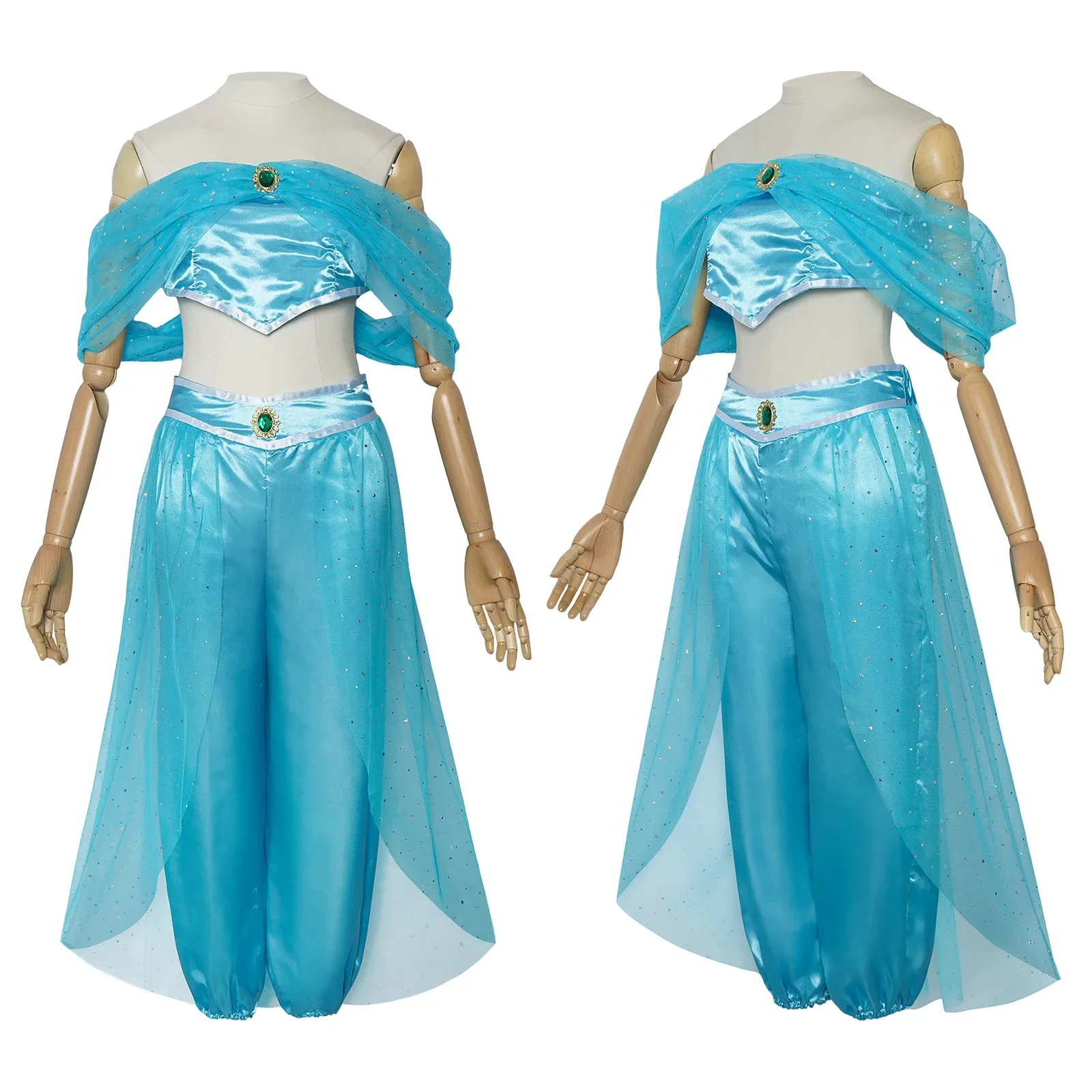 Costume de Genie de la Lampe Magique pour Femmes, Tenue de Fête d'Halloween, Personnage de Film, Costume de Cosplay de la Princesse Jasmine Adulte