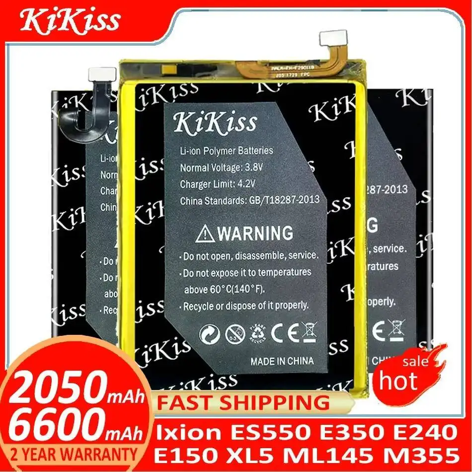 Аккумулятор KiKiss для DEXP Ixion ES550 ES 550 E350 E 350 E240 E 240 E150 E 150 Soul XL5 XL 5 ML145 ML 145 M355 M 355 Batterij