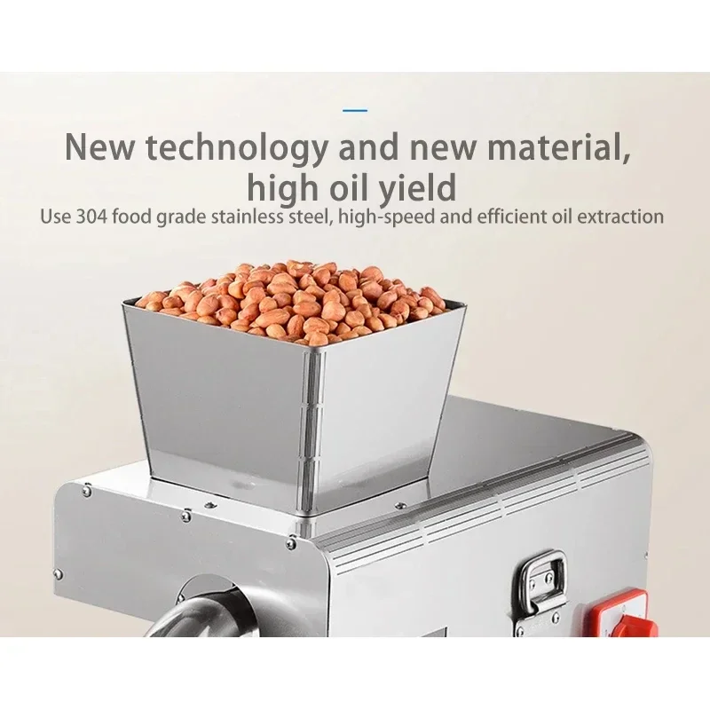 Friteuse à huile chaude et froide en acier inoxydable domestique, presse à huile commerciale, automatique, petit, régulier, cacahuète, sésame