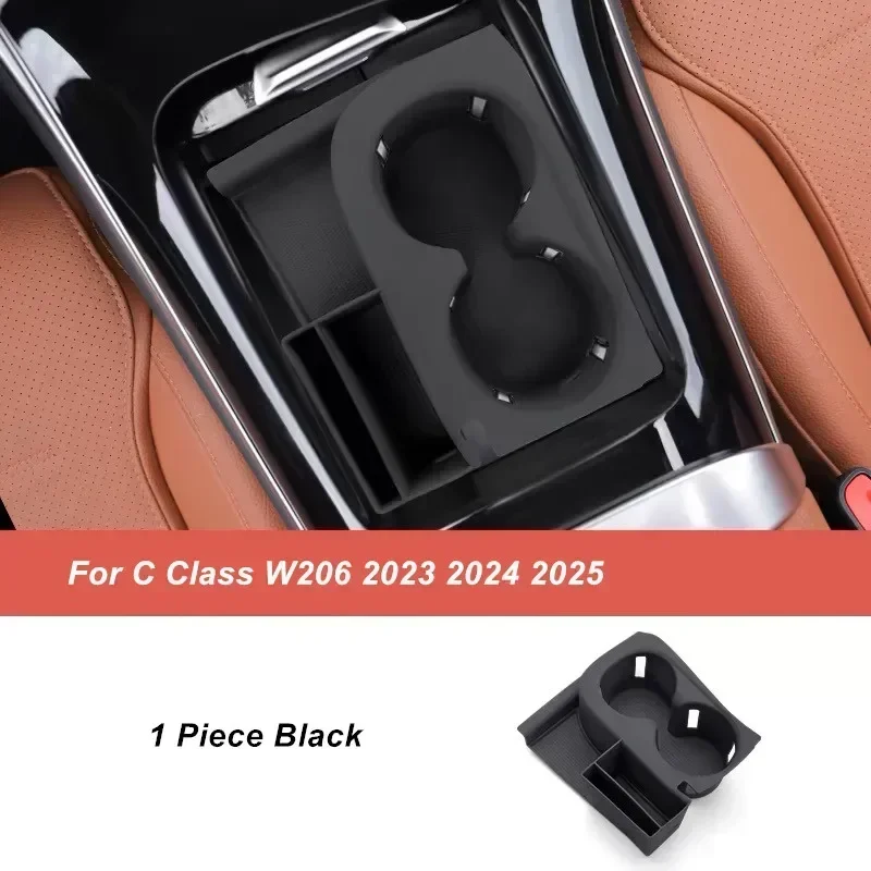 

Central Console Water Cup Holder Silicone Waterproof Protective Pad Cover Trim For Mercedes Benz C Class W206 GLC X254 2023-2025