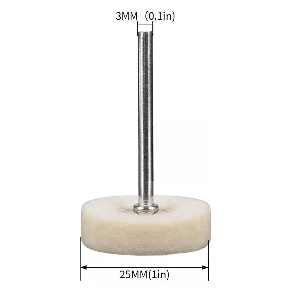 Wool Polishing Wheels Set 25mm Polishing Wheels For Polishing Tasks Remove Scratches And Rust Consistent Polishing Performance