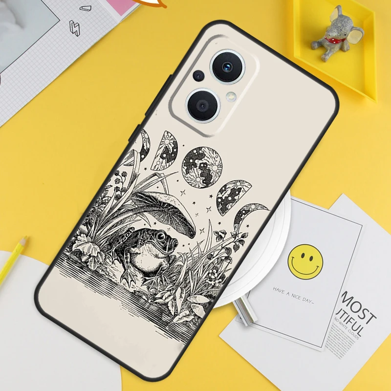 Occult Witchcraft Moon Gothic Witch Case For OPPO Reno 4Z 5Z 2Z 8T 4 5 6 7 8 Lite 10 OPPO Find X2 Lite X3 Neo X5 X6 Pro Cover