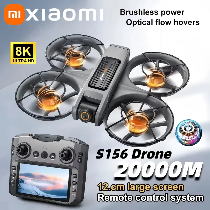Drone GPS Xiaomi S156 8K Aérien HD 360° °   Drone à double caméra grand angle 5G WIFI avec moteur sans balais et évitement intelligent des obstacles