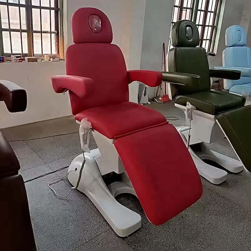 Foshan Factory Hot Pink Modern Beauty Salon Furniture Podiatry Dermatology Chair Electric Facial Bed For Sale