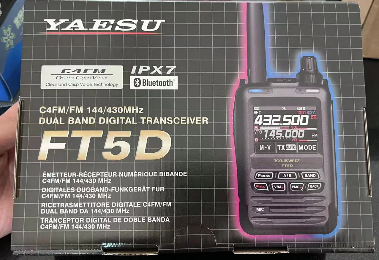 YAESU FT5DR new digital handheld walkie-talkie full color touch waterproof Bluetooth GPS recording