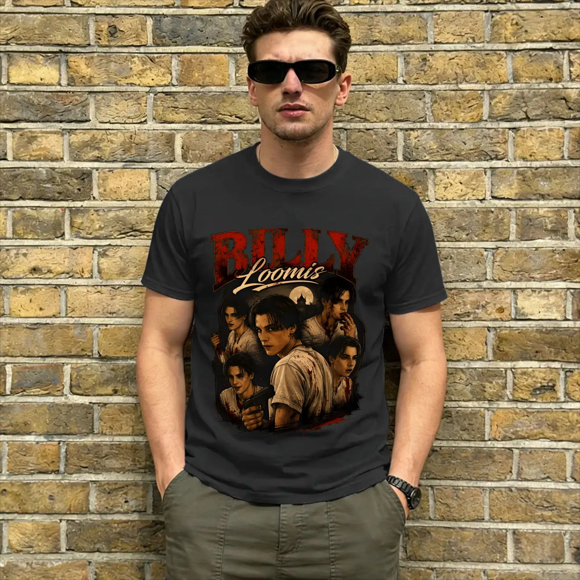 Billy Loomis  T-Shirt Summer ScreamMovie Pure Cotton T-Shirts For Men Novelty Design Tee Shirt Short Sleeves Y2K Retro Tees