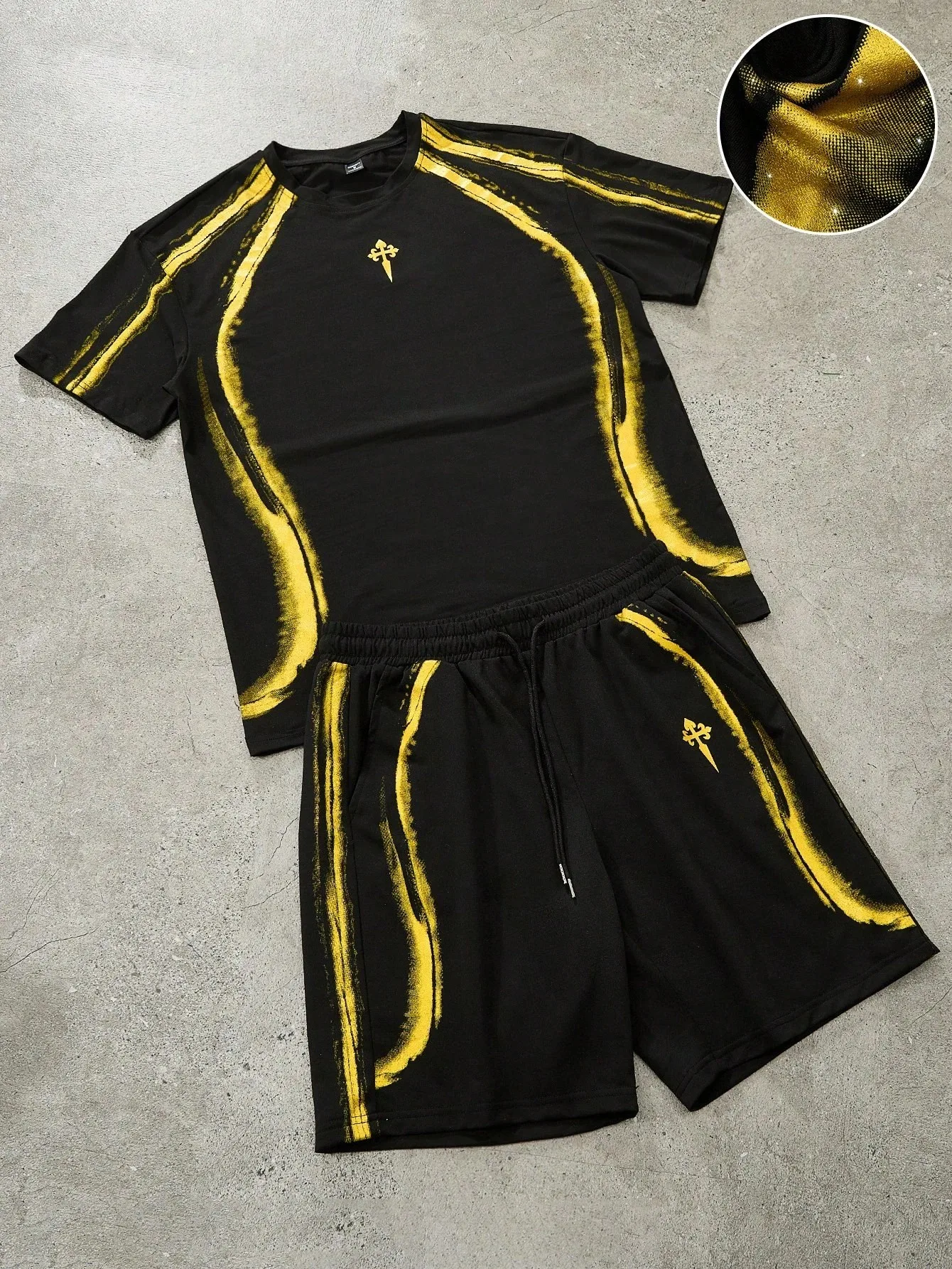 Conjunto Masculino de Verão 2026 Novo com Estampa 3D para Moda Casual de Rua Confortável e Macio