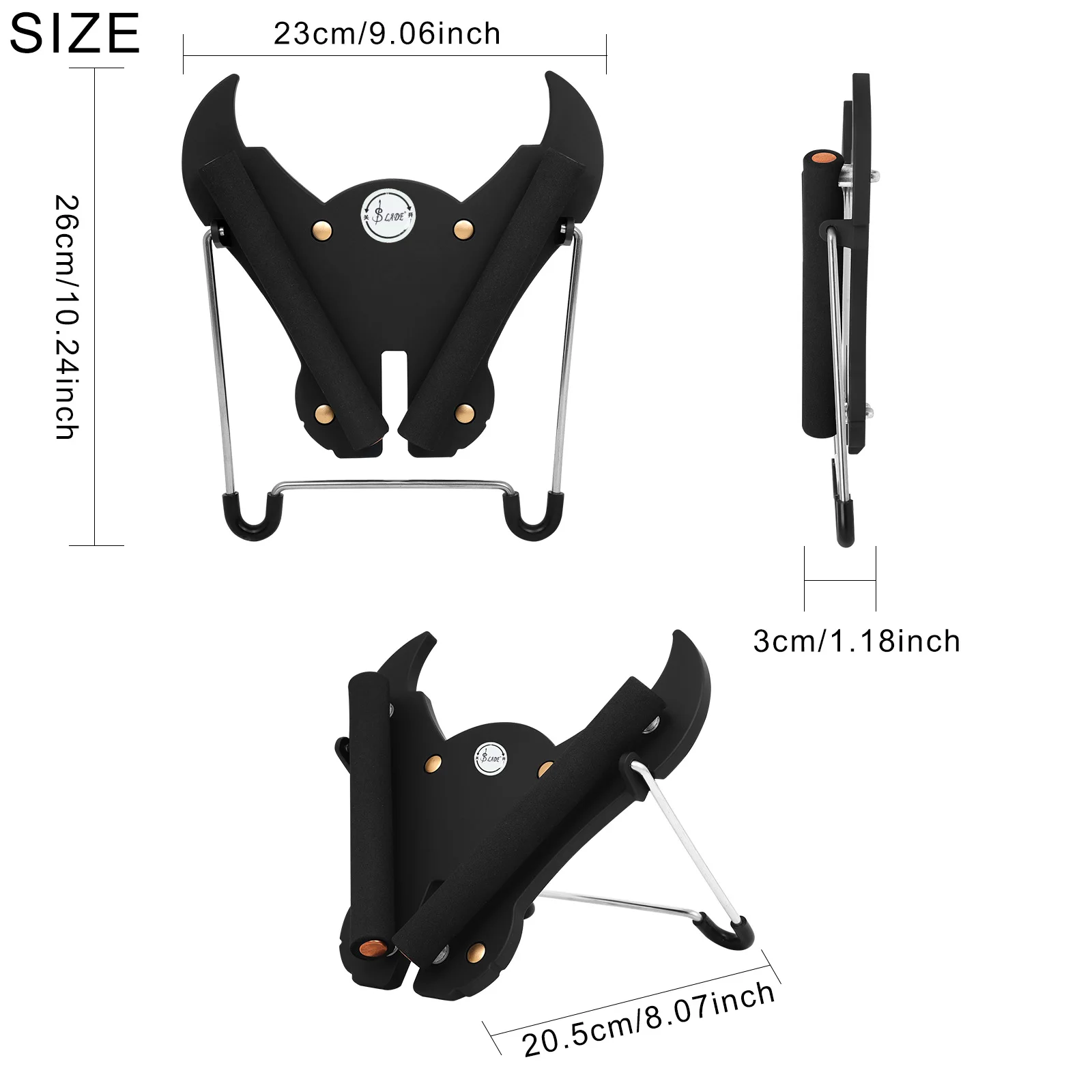 SLADE Saxophone Stand Portable Alto Tenor Sax Support Foldable Tripod Holder Bracket Saxophone Woodwind Instrument Accessories image 6