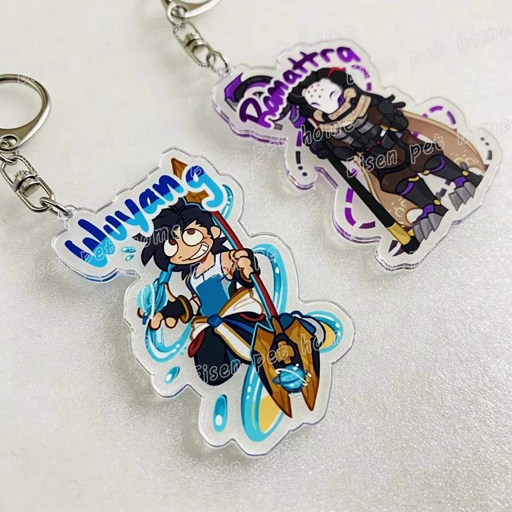 Game Ow Chibi Keychains for Women Accessories Bag Charm Mercy Dva Kiriko Cartoon Gaming Keyrings Jewelry Friends Birthday Gifts view 2