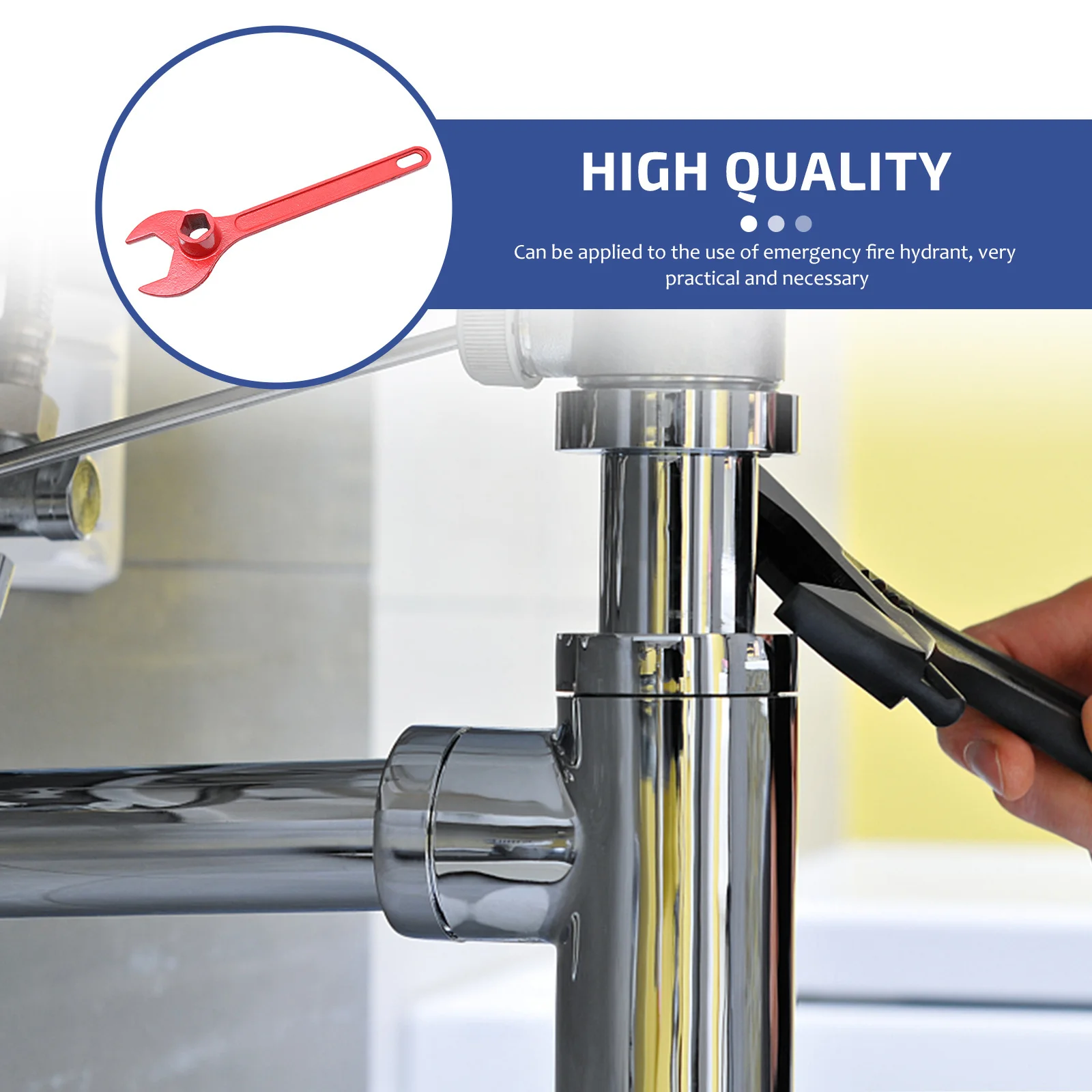 1Pcs Fire Hydrant Wrench Professional Sturdy Emergency Fire-Fighting Tool Universal Hydrant Cast Iron Spanner Cast Iron Spanner