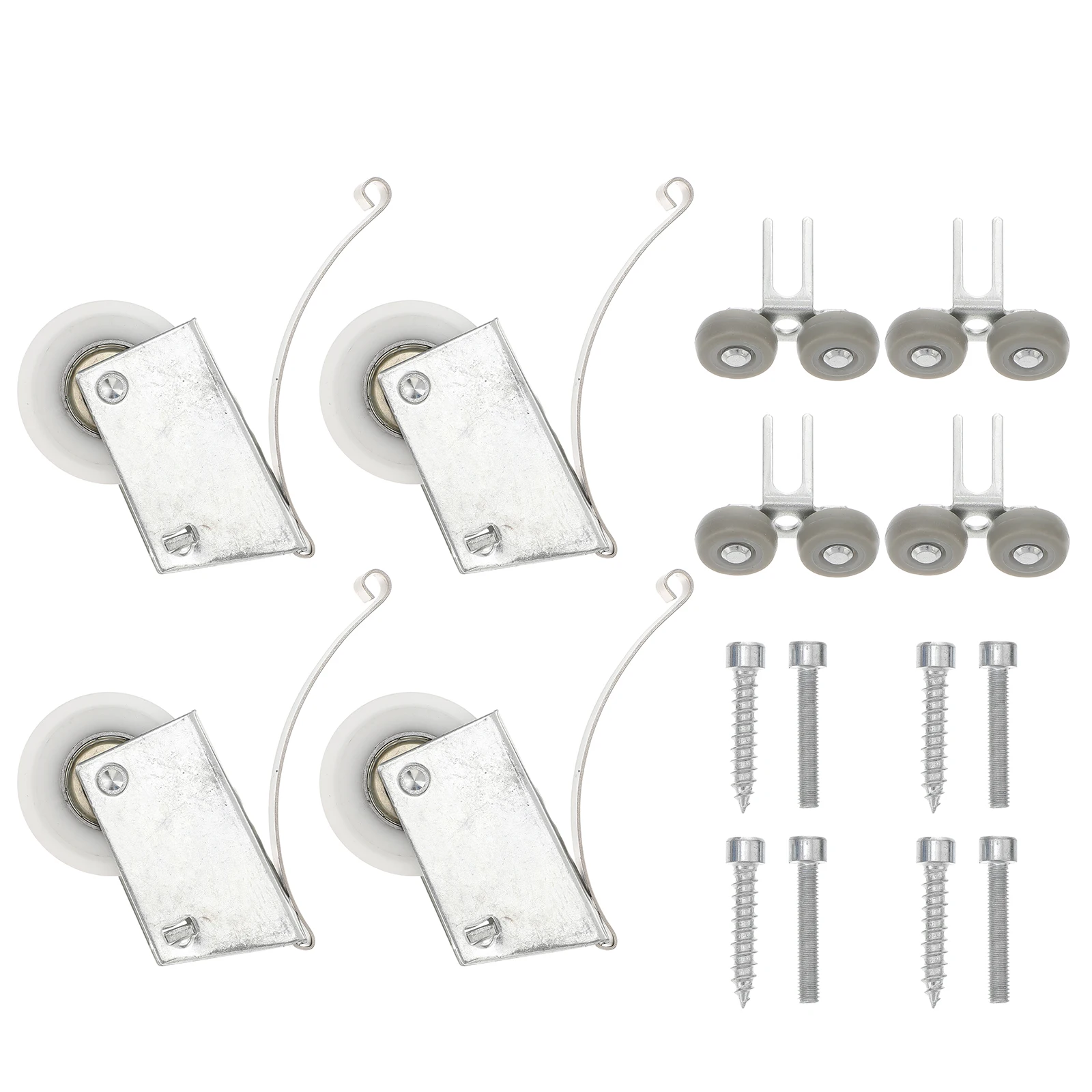

Sliding Door Wardrobe Pulley Roller Kit Stainless Steel Durable Electroplating Surface Wear Resistant Corrosion Smooth Silent