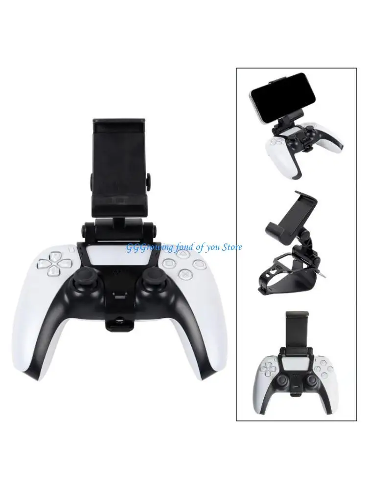

H9EB Wireless Controller Phone Mount Clip Mobile Gaming Clamp Bracket Holder ABS Adjustable for Adult Teen Gaming Clip