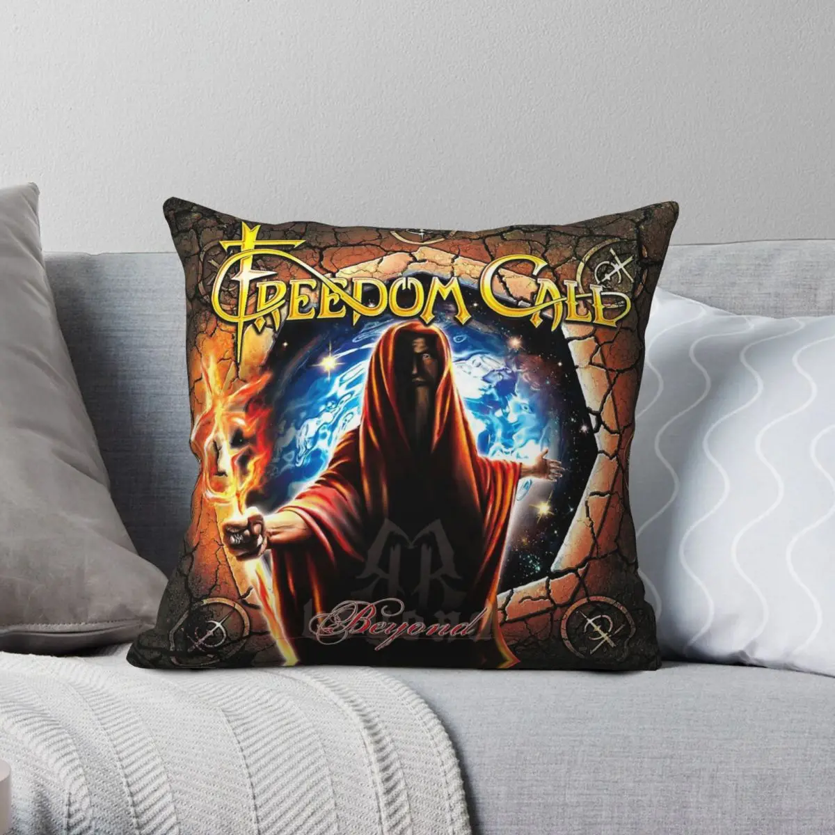 Freedom Call Beyond Album 2014 Square Pillowcase Polyester Linen Velvet Pattern Zip Decor Throw Pillow Case Room Cushion Cover