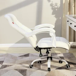 Rugkussen Wielen Kantoorstoel Full Body Modern Handvat Lounge Draaistoel Fauteuil Comfortabele Silla 'S Gamers Huismeubilair