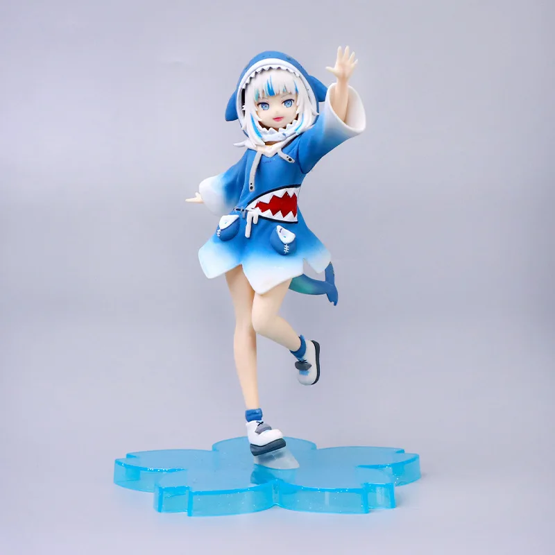 15CM Anime Hololive Gawr Gura Action Figure Blue Shark Costume Cosplay Kawayi Cute Collectible Model Doll Toys Gift Decoration