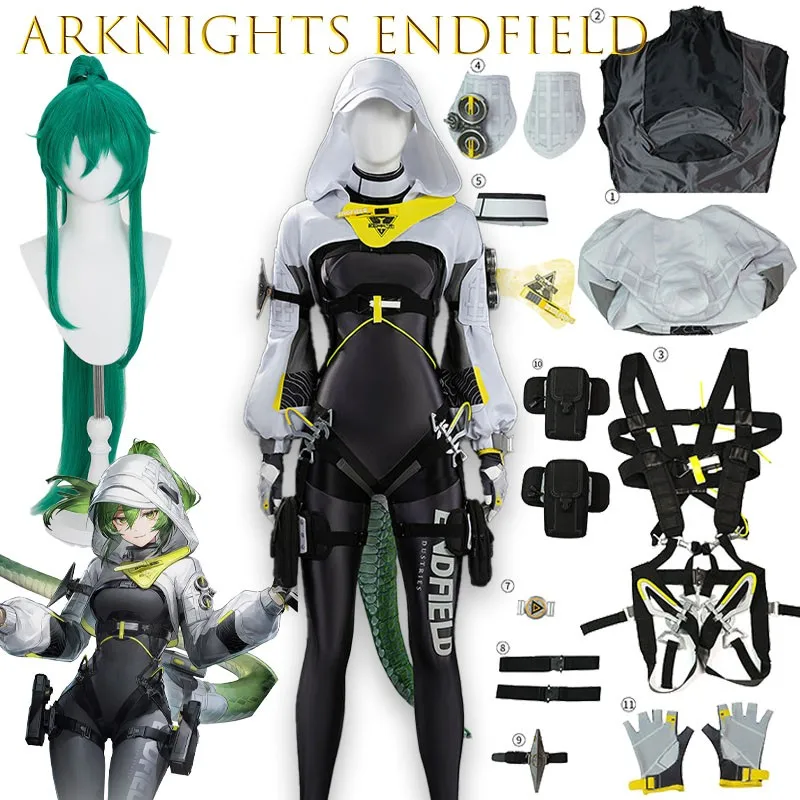 

Arknights Endfield fluorite Cosplay Costume Female Game Anime Role Play Outfit Bodysuit Women Holloween Comic Con Customized