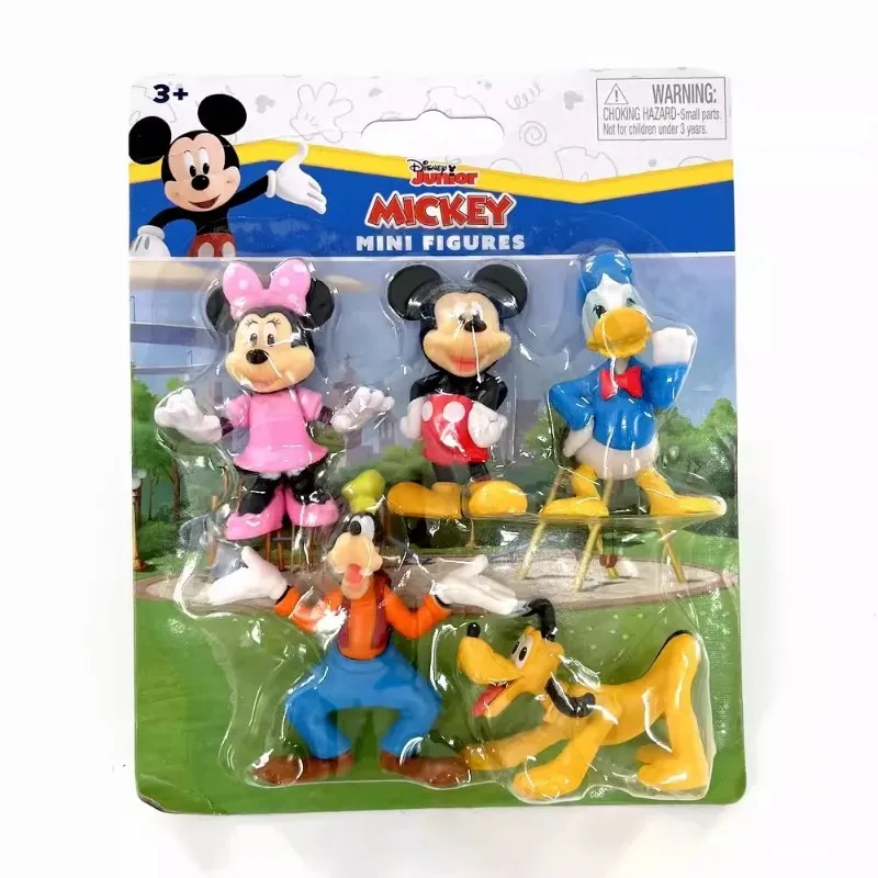 Original Disney Mickey Mouse Anime Figurine Cute Donald Duck MYOUYA Action Figure Kawaii Minnie Toys Mini Model Gift view 6