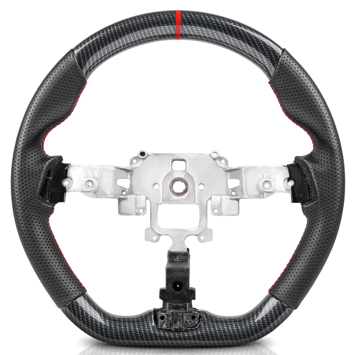Hydro-Dip Carbon Fiber Steering Wheel For Mazda MX-5 2009 2010 2011 2012 2013 2014 Perforated Leather Racing Wheel