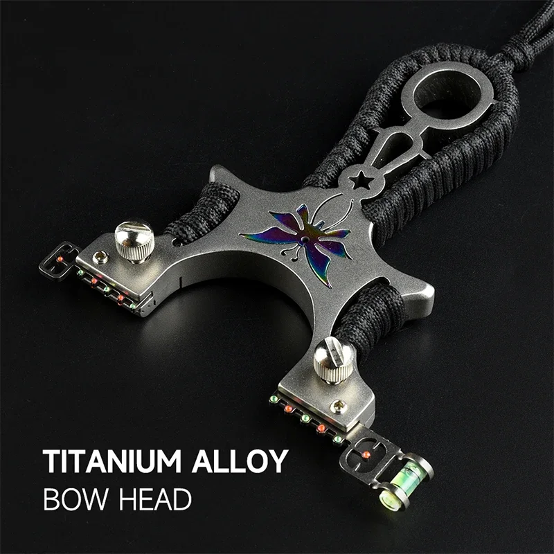 مقلاع بضغط سريع على شكل فراشة ملونة ، 304 من الفولاذ المقاوم للصدأ ، ملحقات خارجية للصيد والرماية ، مقلاع 8020