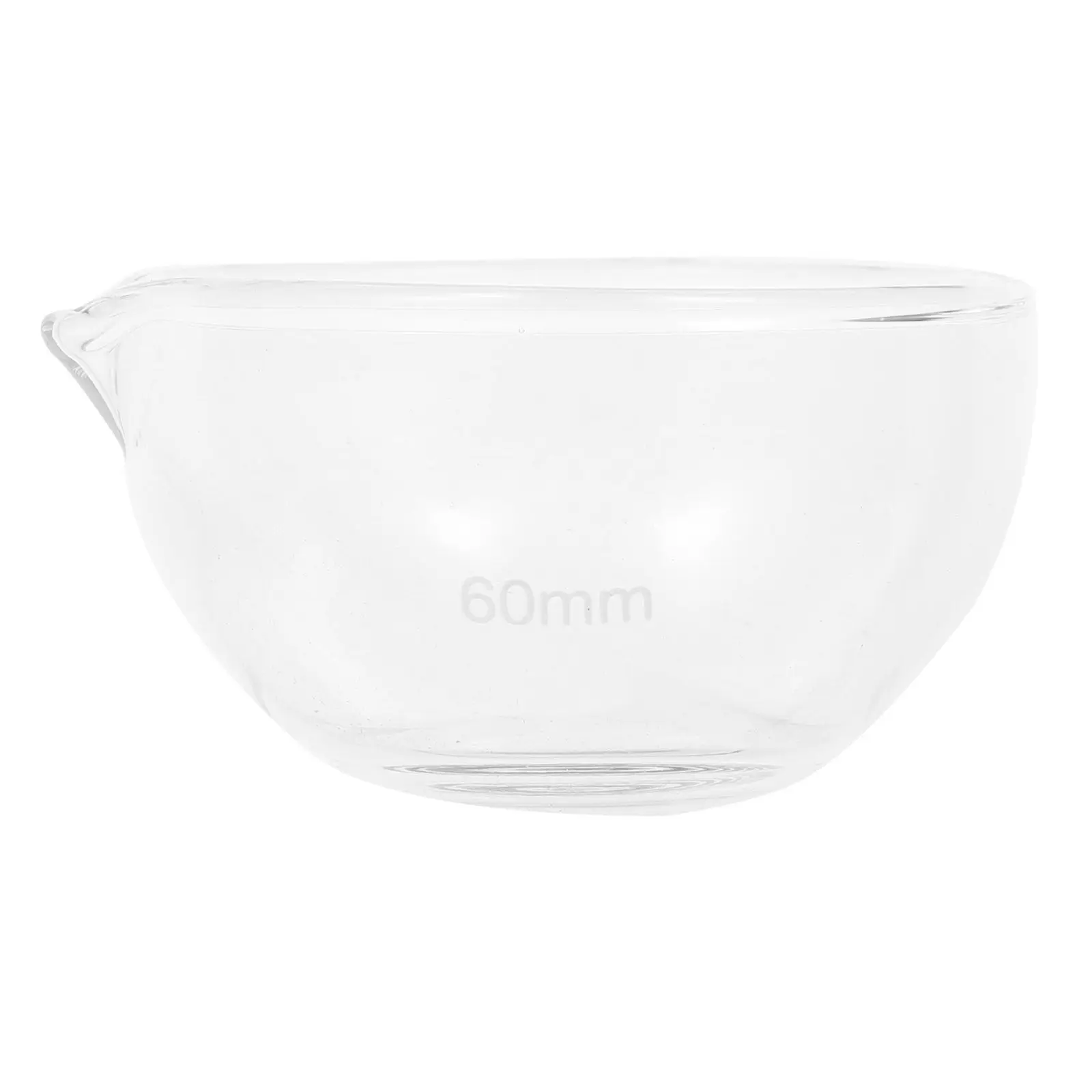 Flat Bottom Glass Evaporating Basin Round Laboratory Tool For Liquid Evaporation Solution Concentration With Spout