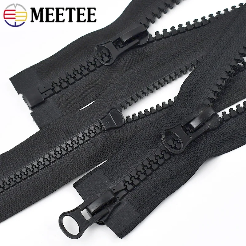 1Pc 5# 8# Resin Zippers 60-300cm Sewing Closure Bag Double Sided Zipper Jacket Zip Replacement Tent Long Zips Repair Accessories