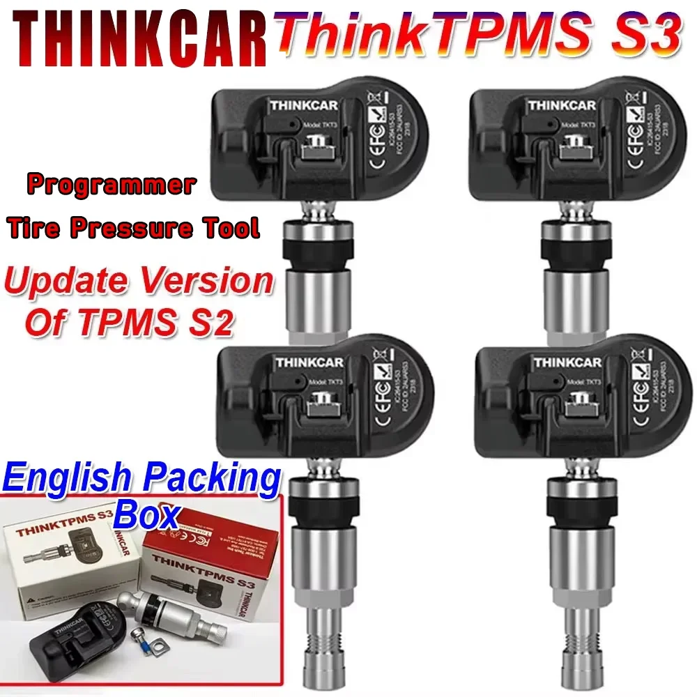 THINKCAR THINKTPMS S3 Uniwersalny czujnik TPMS z 4-6-letnią żywotnością baterii, wodoodporny IP67, klonowanie ID, czujnik ciśnienia w oponach do napraw samochodowych