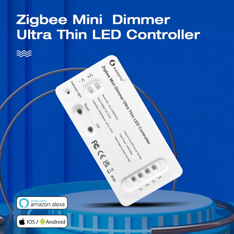 Zigbee Led light Stripe Controller Mini Led Dimmer 12v with Remote Control Zigbee LED Controller controle sem fio