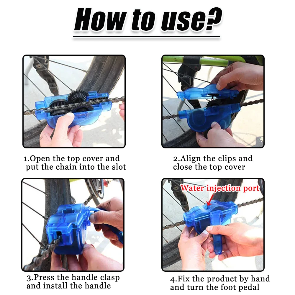 Chain Cleaner Cleaning Bicycle 3D Chain Brush Wash Tool Set MTB Bike Protection Oil Bike Chain for Mountain Bicycle Accessories