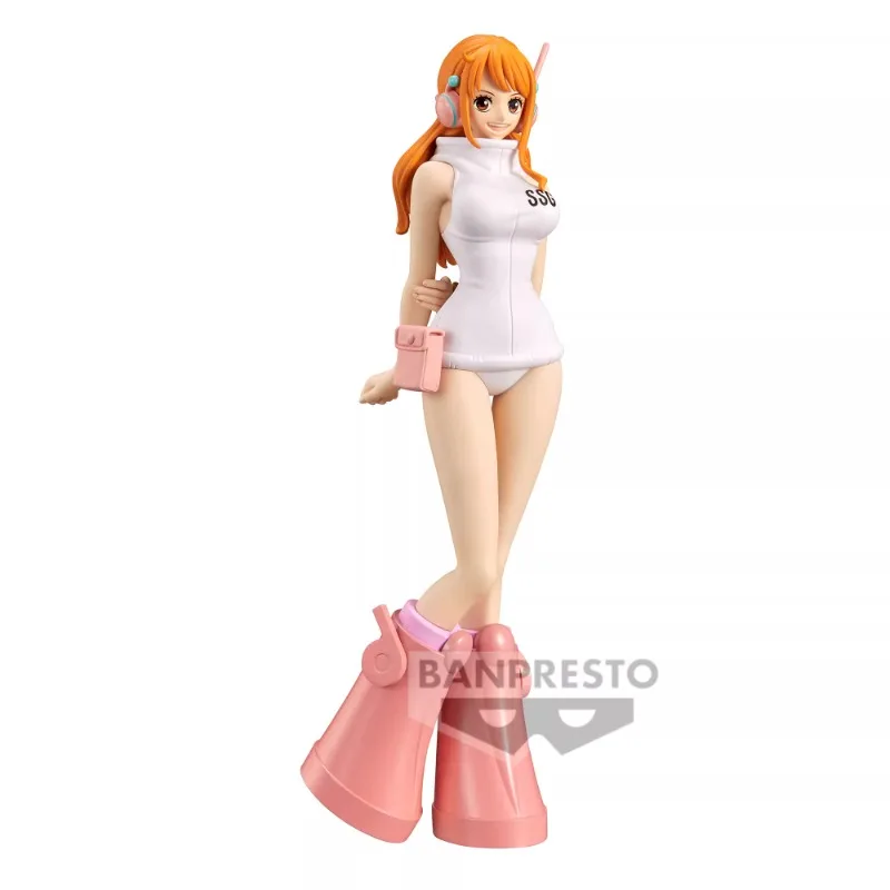 Bandai original uma peça a figura de anime nami-ver. eghead figura de ação brinquedos para meninos meninas presente modelo colecionável ornamentos