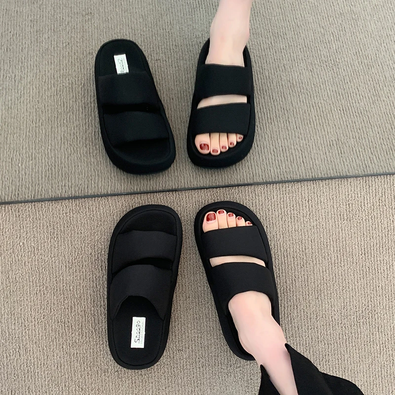 Women Flats Platform Slippers Casual Sandals Summer Shoes Woman 2025 Fashion Sport Beach Shoes Comfort Flip Flops New Slides