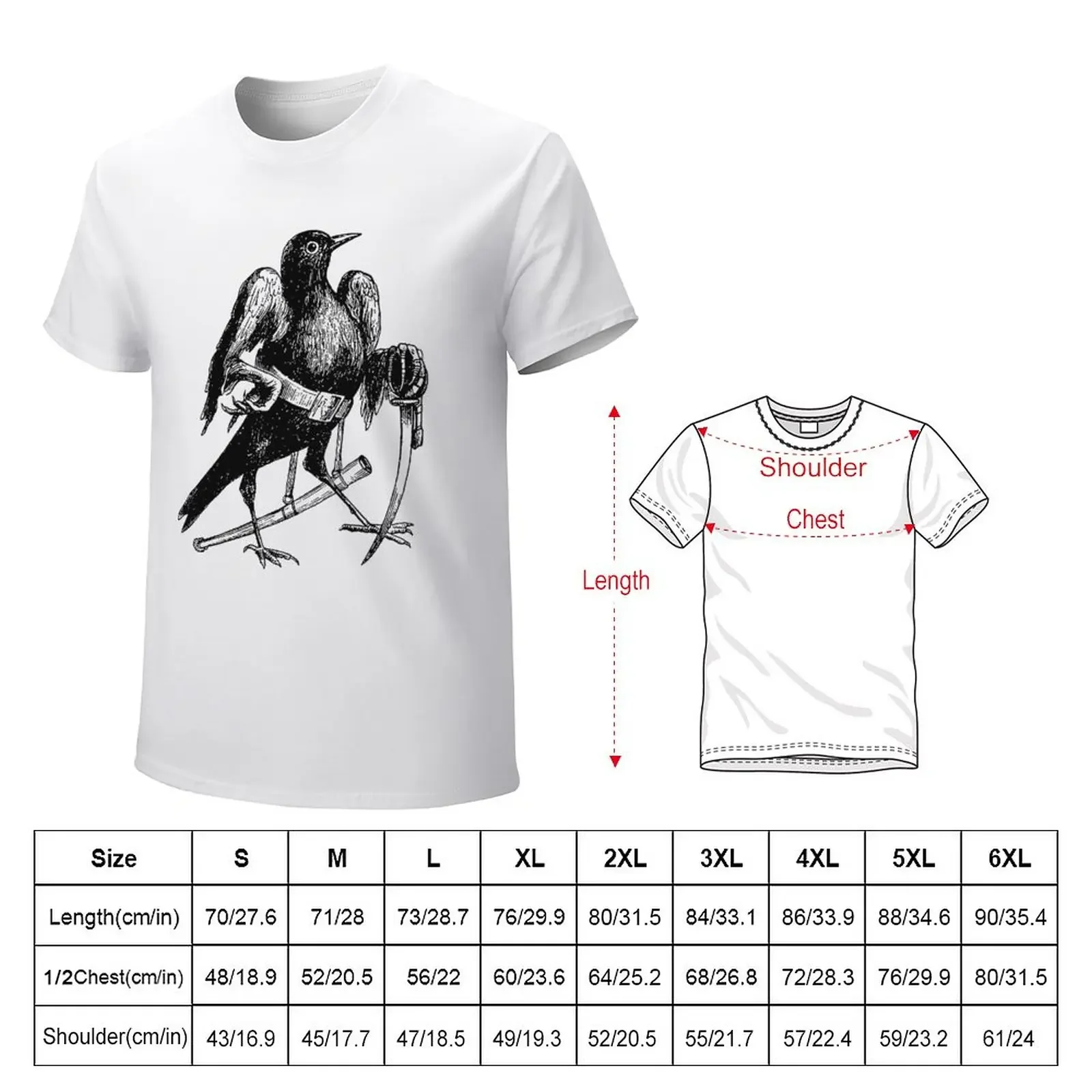 Occultist Illustrations Blackbird Personification Dictionnaire Infernal Cut Out T-Shirt vintage clothes men clothes