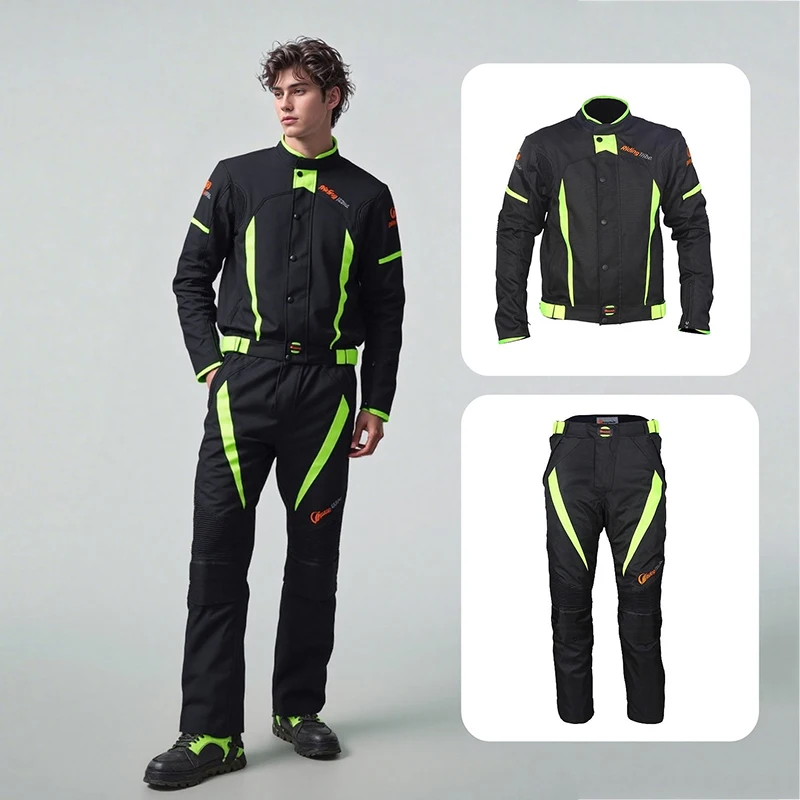 

Motorbike Clothes Motocross Jersey and Pants Waterproof Motorcycle Jacket Motorcross Jacket Pants Jacket Protective Accessories