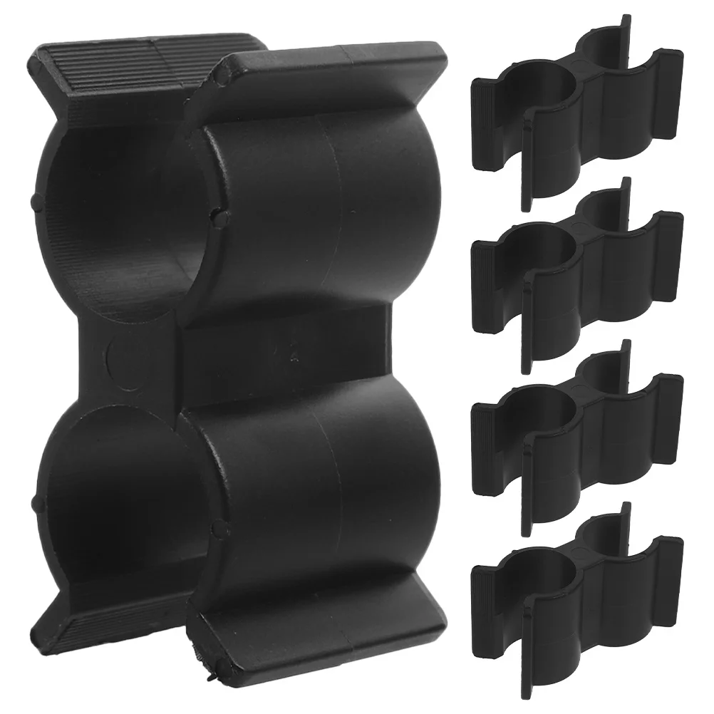 

5Pcs Plastic Double Port Pipe Clamps Boat Rv Yacht Connector Clips Shelf Pole Fasteners Marine Fittings Double Port Pipe Clamps