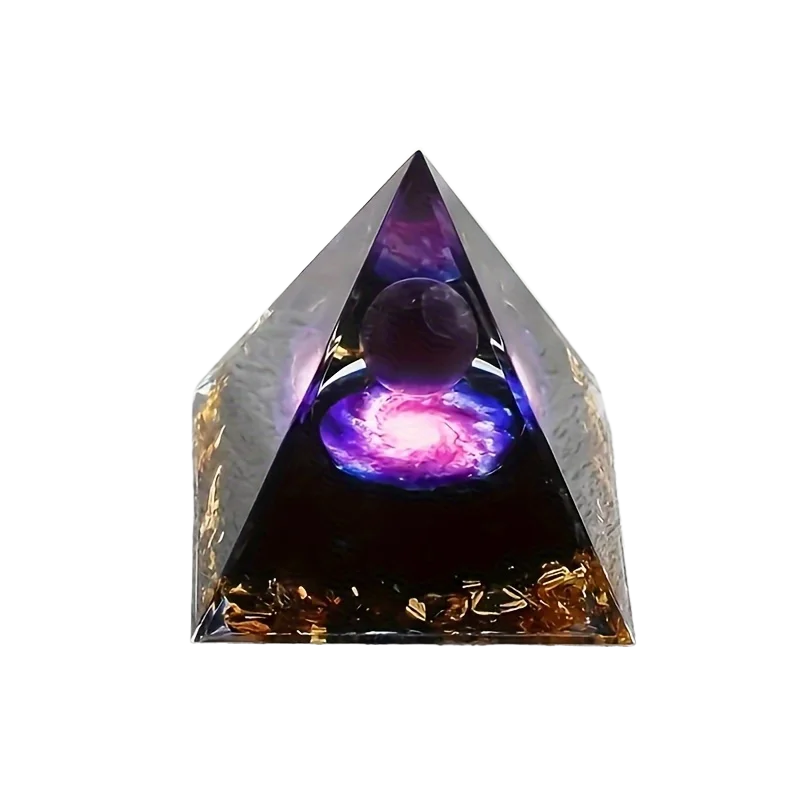 1pc Relieve Stress and Attract Wealth with Our Homeopathic Amethyst Crystal Ball Pyramid, Raw Stone Stone Home Decoration