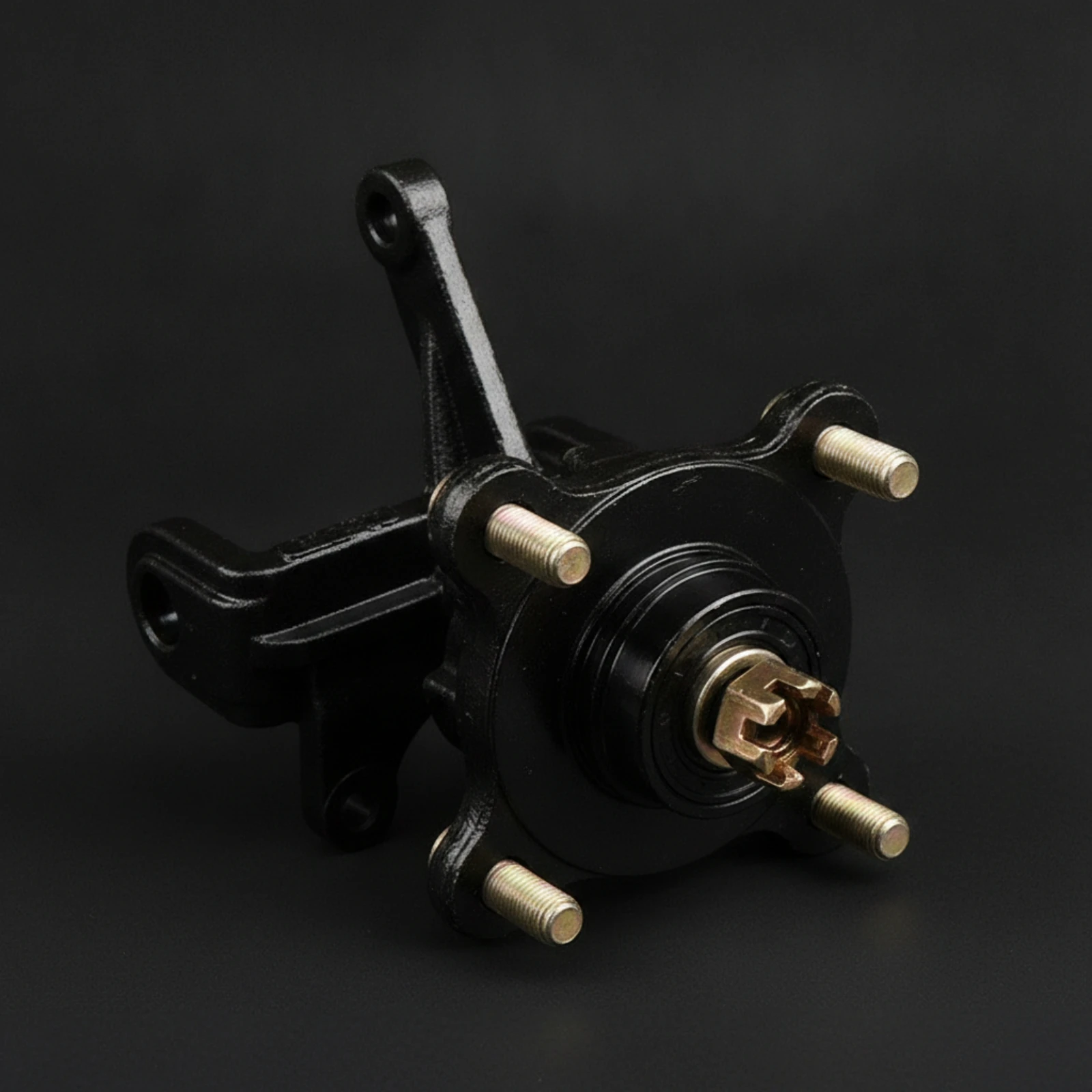 

Steering Knuckle Flange Assembly Shock-Resistant Disc Brake Steering Knuckle Spindle Metal Hardware Heavy-Duty for Builders